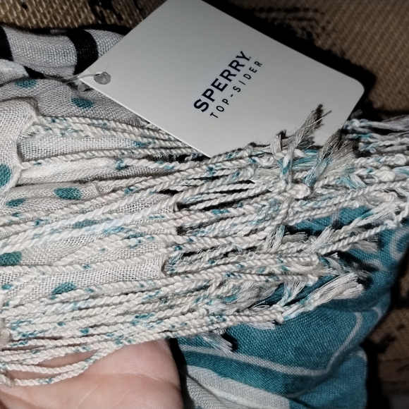 NWT Blue Sperry Lightweight Nautical Scarf, Anchor - Picture 7 of 8